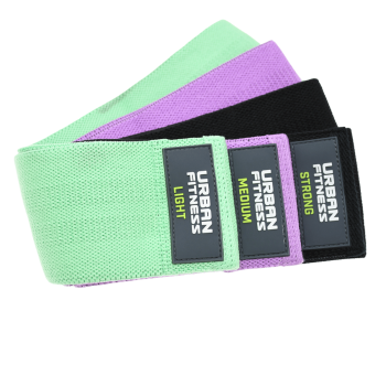 Urban Fitness Fabric Resistance Band Loop (Set of 3)