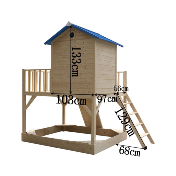 Playhouse with slide and Climbing Frame